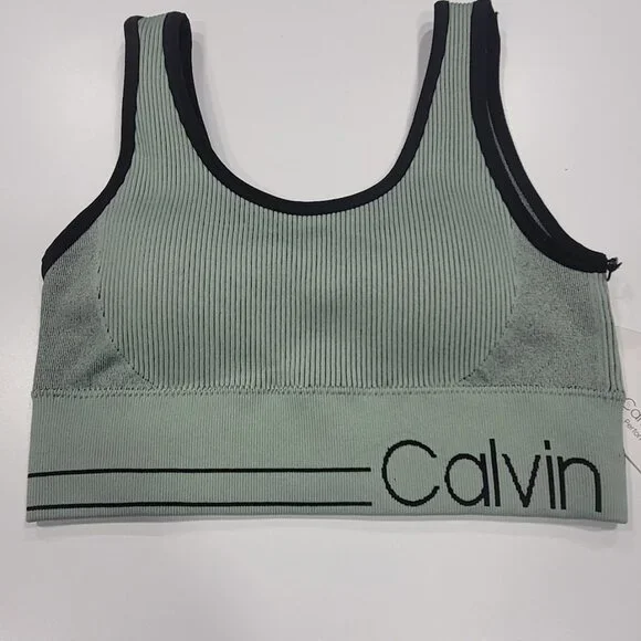 Calvin Klein Seamless Ribbed Sports Bra - Picture 3 of 7